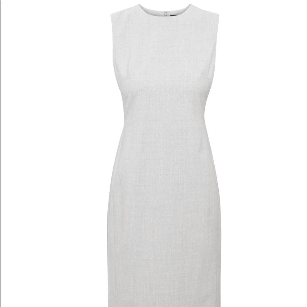 Theory “Good Wool” Light Gray Dress
